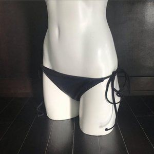 Milly Cabana solid black tie side bikini bottom small